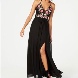 NIGHTWAY prom dress with slit in leg. Adjustable straps in back. Size 14/ MED